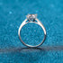 925 Sterling Silver Ring Special-shaped 1 Karat 2 Karat Four-claw Moissanite Ring