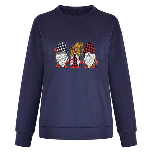 Christmas Printed Fashion Sweater Loose Plus Size Women
