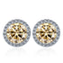 925 Sterling Silver Stud Earrings 1 Karat Moissanite