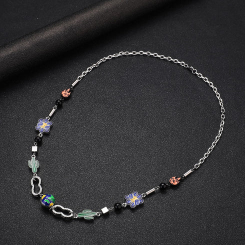 Cactus Horseshoe Necklace For Men And Women