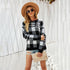 European And American Style Women Pullover Plaid Sweater Plus Size Knitwear