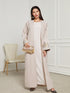 Middle East Muslim Clothing Robe Embroidered Cardigan Dress