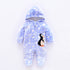 Winter jumpsuit velvet hooded baby clothing