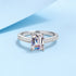 925 Silver Ring Women's Rectangular Shaped Moissanite