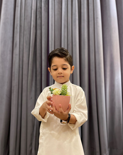 Off White - Kurta Trouser - Kidswear - 2PC