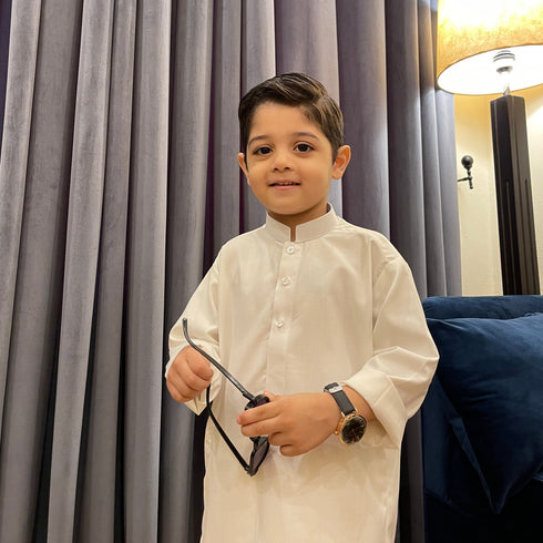 Off White - Kurta Trouser - Kidswear - 2PC