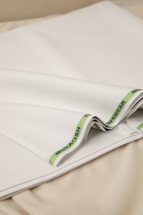 Off White Unstitched Suit - Blended - Men