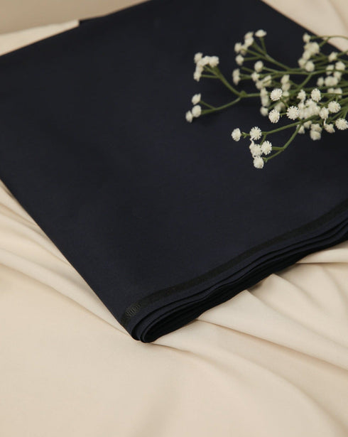 Navy Blue Unstitched Suit - Blended - Men