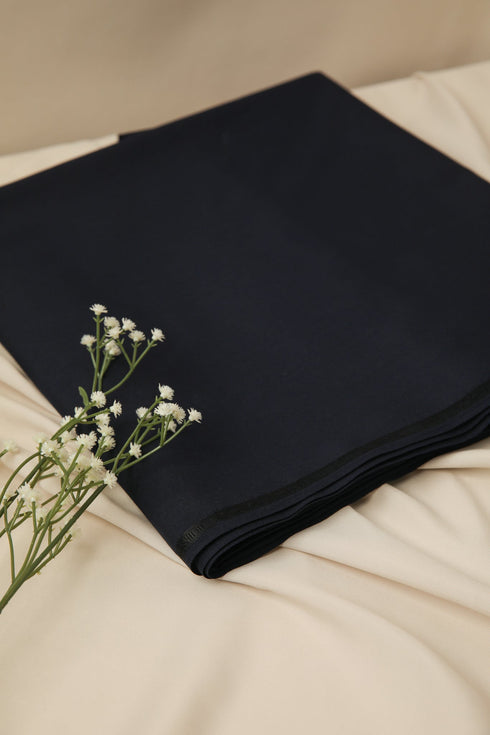 Navy Blue Unstitched Suit - Blended - Men