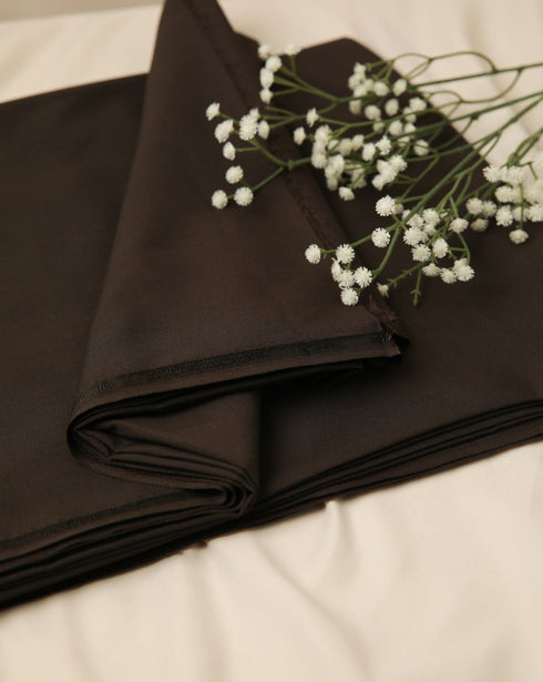 Dark Brown Unstitched Suit - Blended - Men