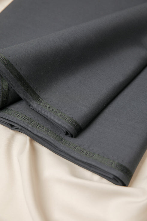 Charcoal Grey Unstitched Suit - Blended - Men