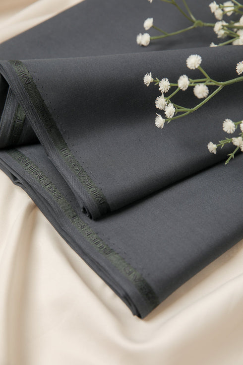 Charcoal Grey Unstitched Suit - Blended - Men