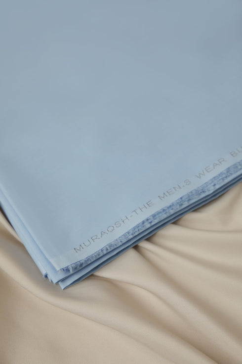 Sky Blue Soft Cotton Unstitched - Menswear