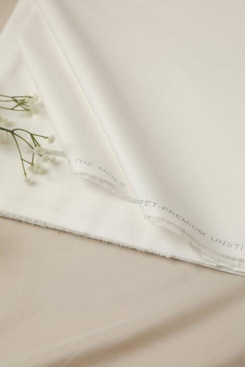 Off White Soft Cotton Unstitched - Menswear