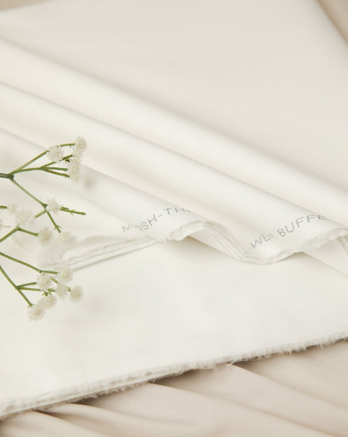 Off White Soft Cotton Unstitched - Menswear