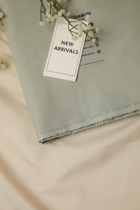 Light Mint Soft Cotton Unstitched - Menswear