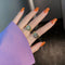 Fashion Jewelry Letter Series Gold-plated Zircon Strap Design Ring