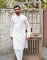 Off White Cotton Kurta Trouser