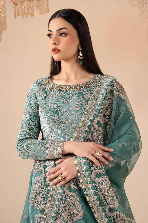 3 Piece Embroidered Velvet Suit