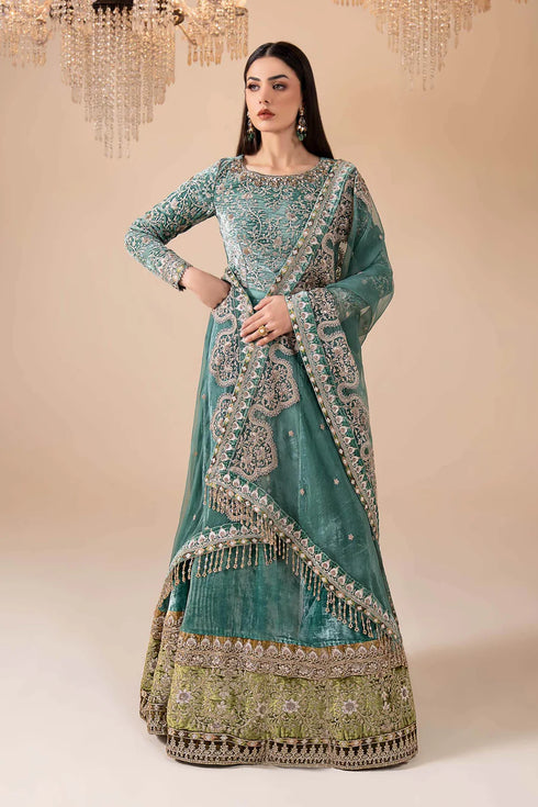 3 Piece Embroidered Velvet Suit