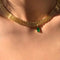 18k Gold Plated Vintage Choker Zircon Pendant Clavicle Steel Chain Necklace
