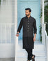 All Black Shalwar Kameez and Waistcoat - 3PC