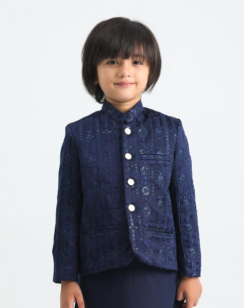 All Blue Sequin Embroided - Festive 3PC Set