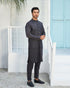 Charcoal Grey Shalwar Kameez and Waistcoat - 3PC
