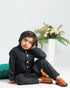 Charcoal Grey Shalwar Kameez and Waistcoat - 3PC