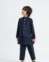 Navy Blue Shalwar Kameez and Waistcoat - 3PC Set