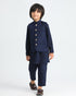 Navy Blue Shalwar Kameez and Waistcoat - 3PC Set
