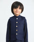 Navy Blue Shalwar Kameez and Waistcoat - 3PC Set