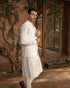 Off White Shalwar Kameez and Waistcoat - 3PC Set