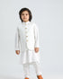 Off White Shalwar Kameez and Waistcoat - 3PC Set