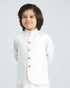 Off White Shalwar Kameez and Waistcoat - 3PC Set