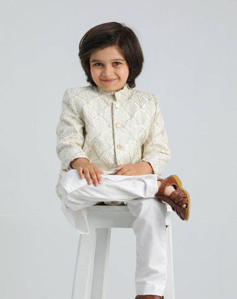 All Off White Sequin Embroided - Festive 3PC Set