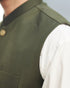 Army Green Waistcoat - Italian Tropical