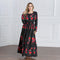 Rose Print Robe Dubai Dress