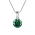 925 Silver Inlaid Round Moissanite Necklace