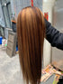 Real Human Hair Highlighting Headgear Lace Frontal Wig