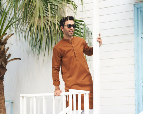 Camel Cotton Kurta