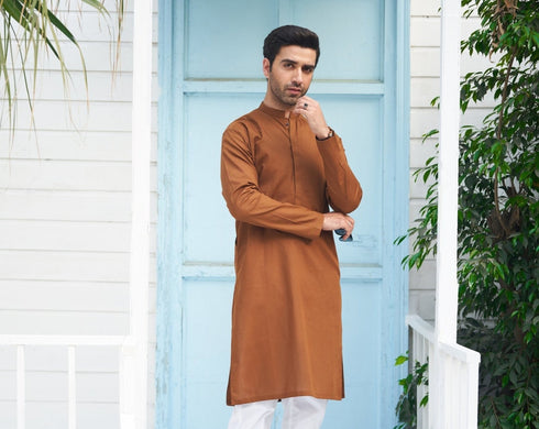 Camel Cotton Kurta