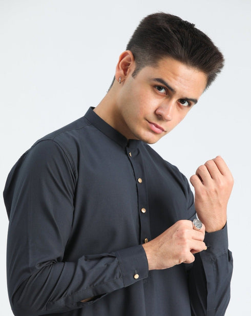 Charcoal Grey Kurta Trouser