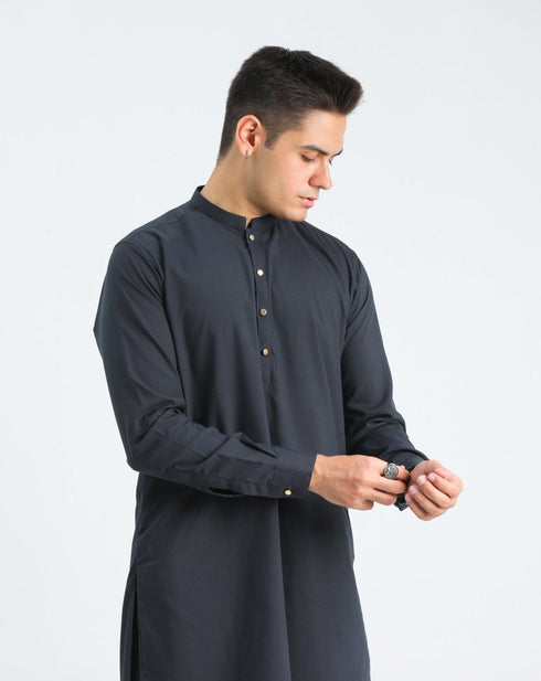 Charcoal Grey Kurta Trouser