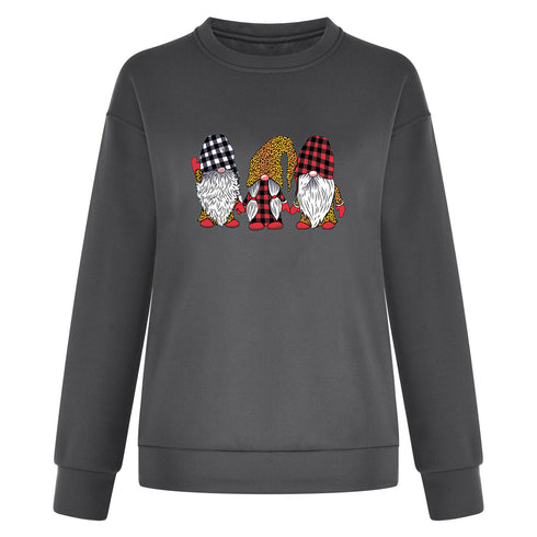 Christmas Printed Fashion Sweater Loose Plus Size Women