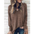 V-neck Pullover Outer Wear Thick Plus Size Fleece Sweater Women