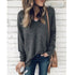 V-neck Pullover Outer Wear Thick Plus Size Fleece Sweater Women