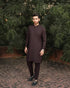 Dark Brown - Kurta Trouser/Shalwar - 2PC