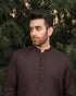 Dark Brown - Kurta Trouser/Shalwar - 2PC