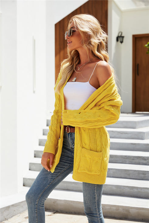 Women Plus Size Cardigan Sweater Twist